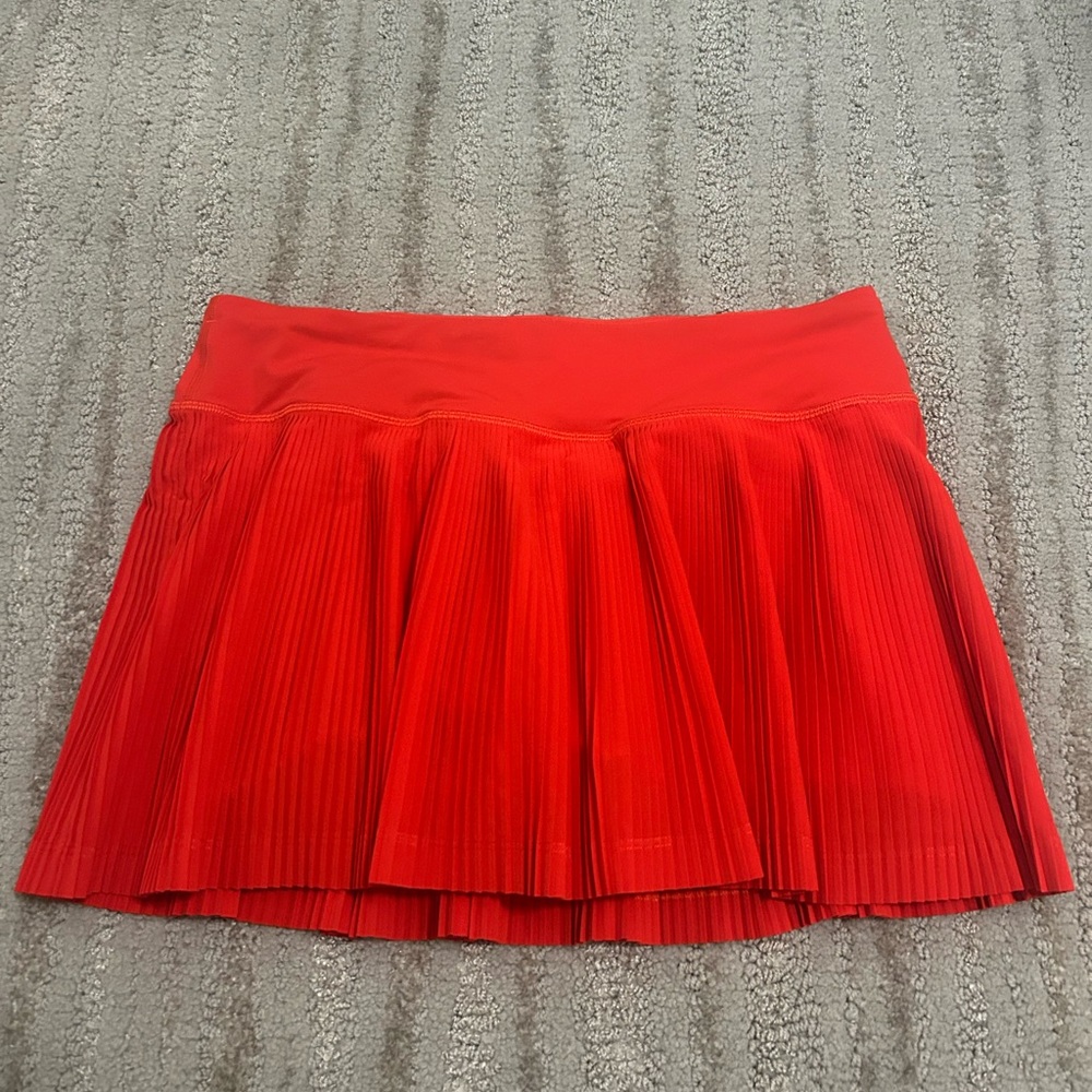Lululemon Athletica Red Skater Mini Skirt
